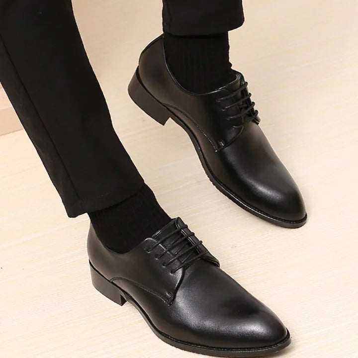 Black Leather Formal Business Shoes™