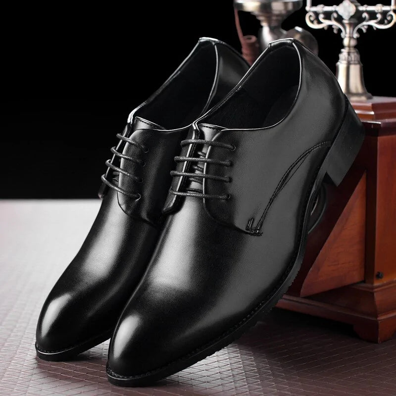 Black Leather Formal Business Shoes™