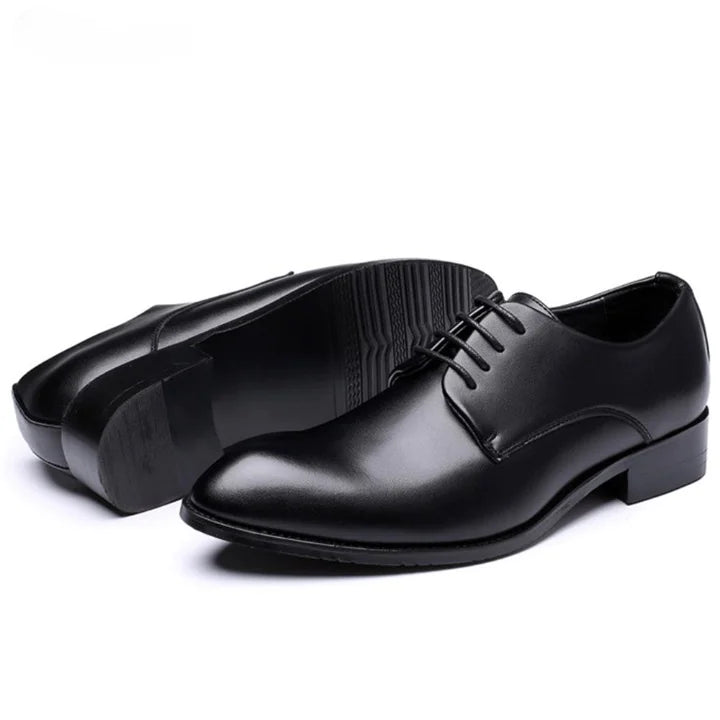 Black Leather Formal Business Shoes™